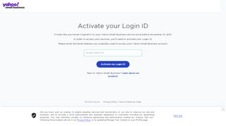 
                            5. create a new login ID and password - Yahoo Small Business Login