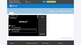 
                            7. Create A Nimbuzz Account - AlienVoIP