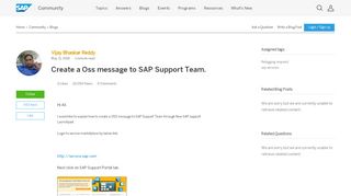 
                            3. Create a Oss message to SAP Support Team. | SAP Blogs