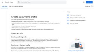 
                            1. Create a payments profile - Google Pay Help - Google Support