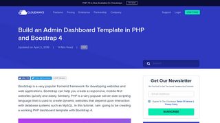 
                            9. Create a PHP Admin Dashboard Template With Bootstrap 4 - Cloudways