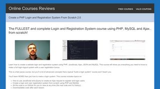 
                            12. Create a PHP Login and Registration System From Scratch 2.0 | Review