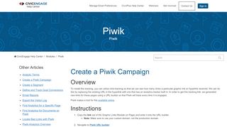 
                            13. Create a Piwik Campaign – CivicEngage Help Center