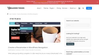 
                            5. Create a Placeholder in WordPress Navigation - Organized Themes