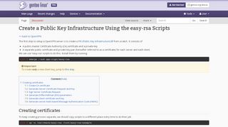 
                            11. Create a Public Key Infrastructure Using the easy-rsa Scripts - Gentoo ...