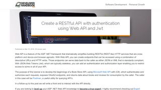 
                            7. Create a RESTful API with authentication using Web API and Jwt