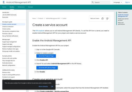 
                            5. Create a service account | Android Management API | Google ...