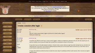 
                            6. Create a session after login (Servlets forum at Coderanch)