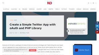 
                            13. Create a Simple Twitter App with oAuth and PHP Library