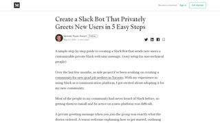 
                            6. Create a Slack Bot That Privately Greets New Users in 5 Easy Steps