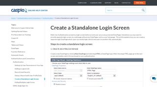 
                            11. Create a Standalone Login Screen - Caspio Online Help