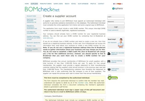 
                            7. Create a supplier account - BOMcheck