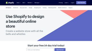 
                            5. Create a Website - Make a business website with Shopify - Free Trial