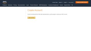 
                            2. Create Account - AWS - Amazon.com