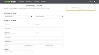 
                            11. Create Account | Create a new account to register domains | Name ...