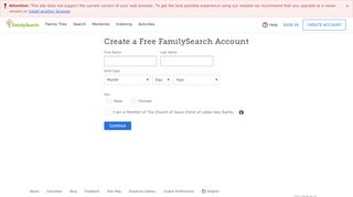 
                            3. Create Account custom — FamilySearch.org