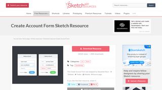 
                            2. Create Account Form Template Sketch freebie - Download free ...