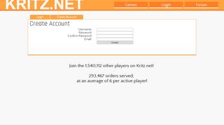 
                            1. Create Account - Kritz.net