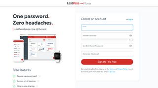 
                            4. Create account | LastPass