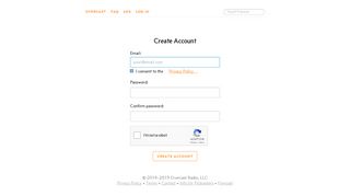 
                            3. Create Account - Overcast