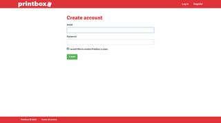 
                            4. Create account - Printbox