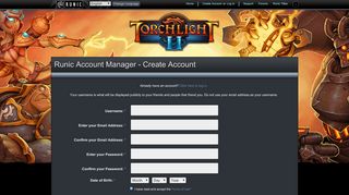 
                            2. Create Account - Runic Account Manager - Runic Games