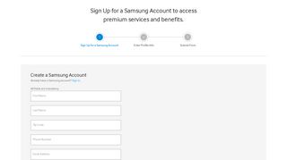 
                            3. Create Account | Samsung