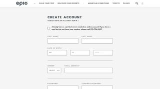 
                            2. Create Account | Snow.com