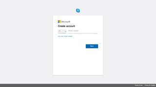 
                            9. Create account - to Skype Login