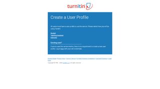
                            4. Create Account - Turnitin