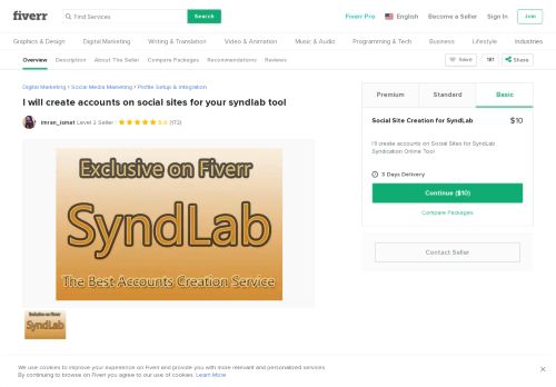 
                            5. Create accounts on social sites for your syndlab tool by Imran_ismat