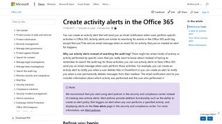 
                            2. Create activity alerts in the Office 365 Security & Compliance Center ...