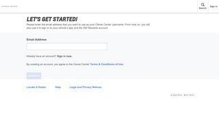 
                            6. Create an Account at Owner Center - GM Owner Center