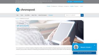 
                            3. Create an account | Chronopost