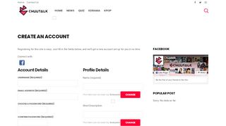 
                            2. Create an Account – CHUUTALK