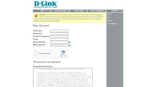
                            5. create an account - D-Link Dynamic DNS