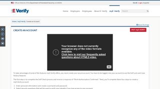 
                            13. Create an Account - E-Verify