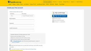 
                            12. Create an account - Expedia