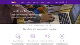 
                            5. Create an Account | FedEx