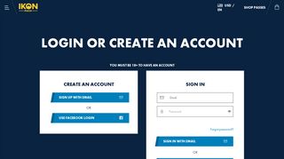 
                            3. Create an account - Ikon Pass