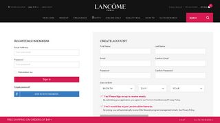 
                            13. Create an account - Lancome