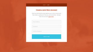 
                            2. Create an account - Login | Hero
