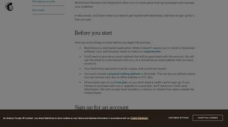 
                            9. Create an Account - MailChimp