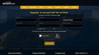 
                            2. Create an Account | ServerMiner