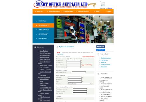 
                            7. Create an Account - Smart Office Supplies Ltd.