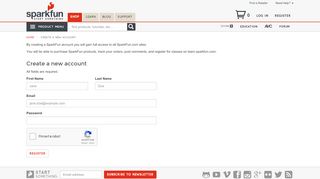 
                            2. Create an Account - SparkFun Electronics