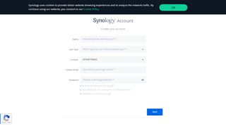 
                            7. Create an account - Synology Account
