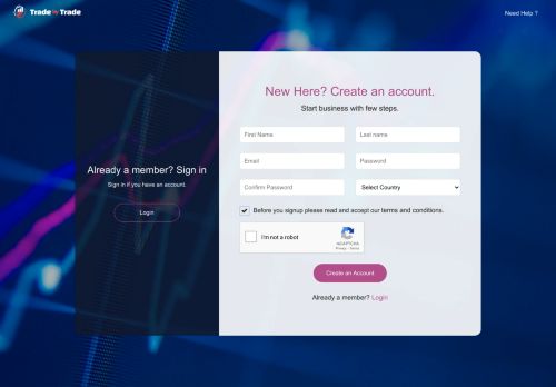 
                            3. Create an Account - Trade By Trade