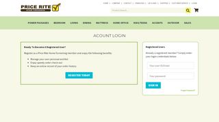
                            10. create an account/login - Price Rite Home Furnishing: Living, Dining ...
