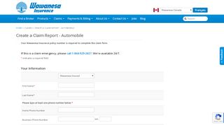 
                            12. Create an Automobile Claim Report | Canada - Wawanesa insurance